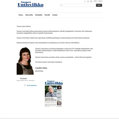 Suomen Uutisviikko startsida 2013