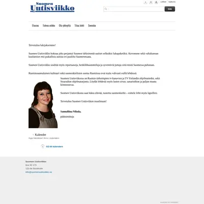Suomen Uutisviikko startsida 2018