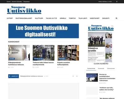 Suomen Uutisviikko startsida 2023