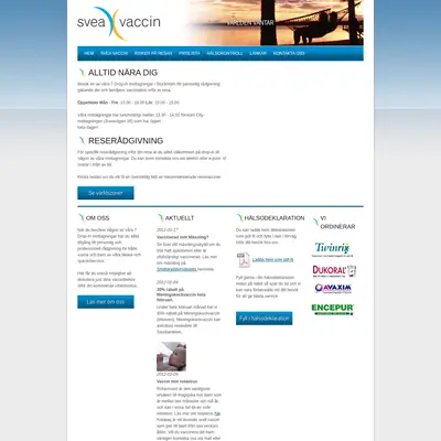 Magasin Vaccin startsida 2012