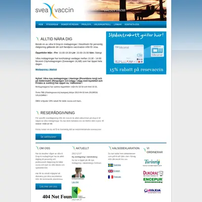 Magasin Vaccin startsida 2013