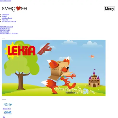 sveg.se startsida 2021