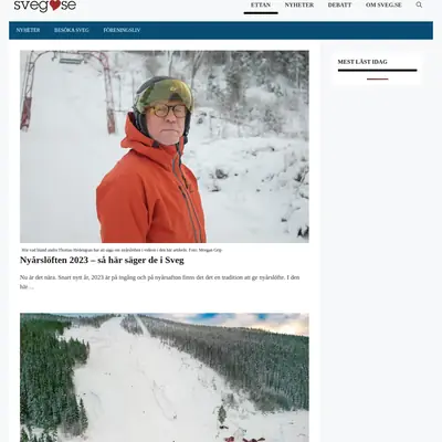 sveg.se startsida 2023