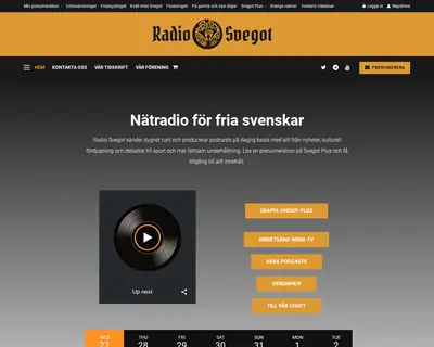 svegot.se startsida 2021
