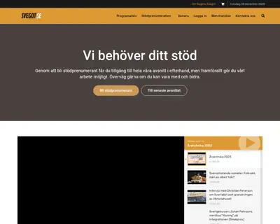 svegot.se startsida 2024