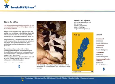 svenskablastjarnan.se startsida 2005