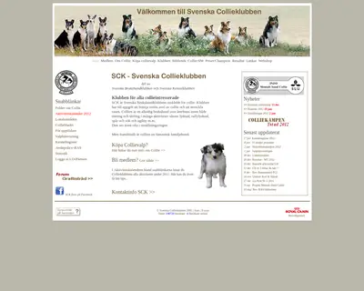 svenskacollieklubben.se startsida 2012