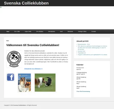 svenskacollieklubben.se startsida 2016