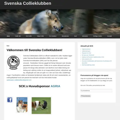 svenskacollieklubben.se startsida 2019