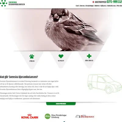 Svenska Djurambulansen Eldsjälar på väg startsida 2013