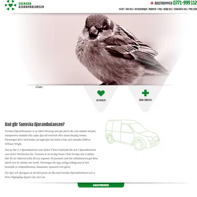 Svenska Djurambulansen Eldsjälar på väg startsida 2014