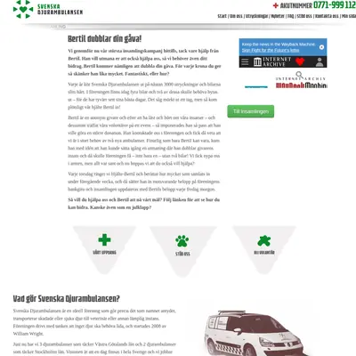 Svenska Djurambulansen Eldsjälar på väg startsida 2017