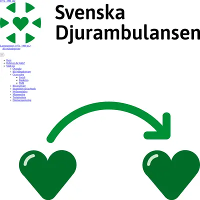 Svenska Djurambulansen Eldsjälar på väg startsida 2022