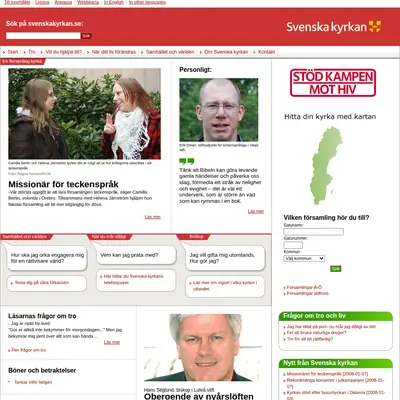 www.svenskakyrkan.se/tranas startsida 2008