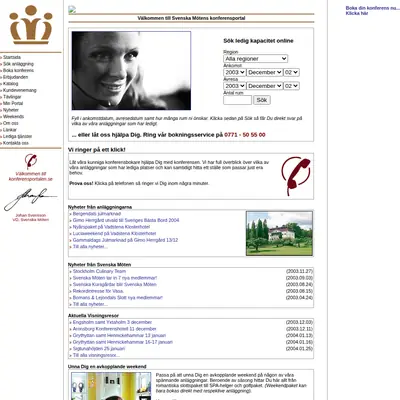 Magasinet Svenska Möten startsida 2004