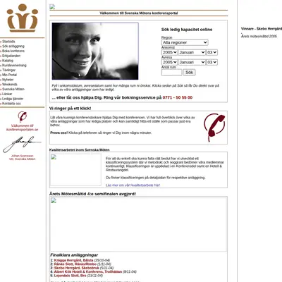 Magasinet Svenska Möten startsida 2005
