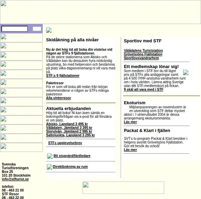 Svenska turistföreningens tidning Turist startsida 2004