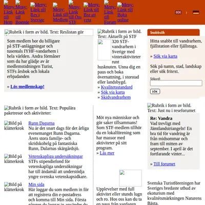 Svenska turistföreningens tidning Turist startsida 2006