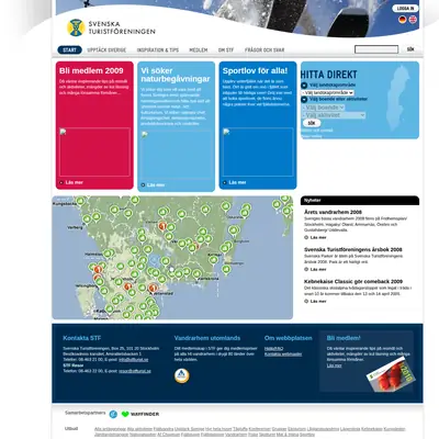 Svenska turistföreningens tidning Turist startsida 2009