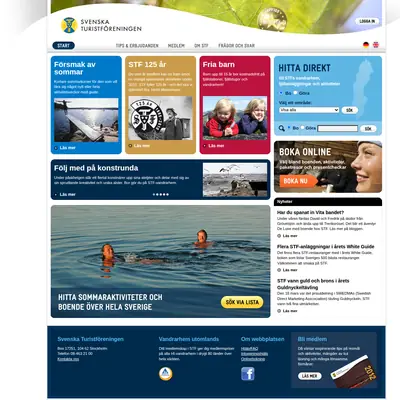 Svenska turistföreningens tidning Turist startsida 2010