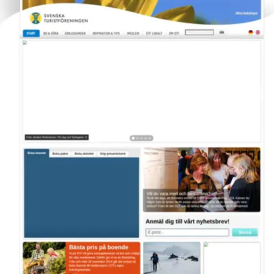 Svenska turistföreningens tidning Turist startsida 2015