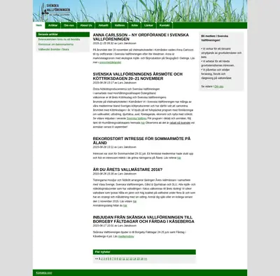 Svenska Vallbrev startsida 2016