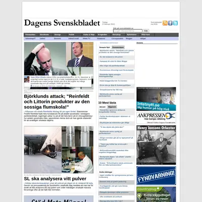 Dagens Svensk startsida 2010