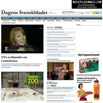 Dagens Svensk startsida 2013