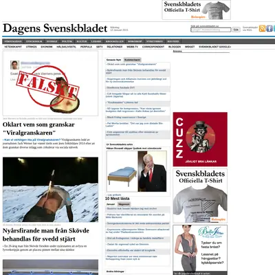 Dagens Svensk startsida 2015