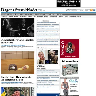 Dagens Svensk startsida 2016