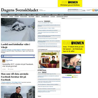 Dagens Svensk startsida 2017