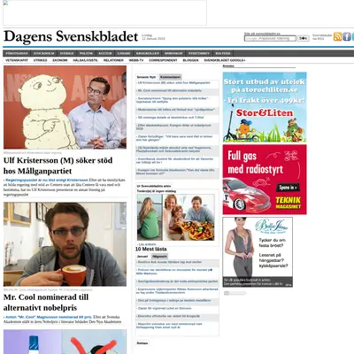 Dagens Svensk startsida 2019