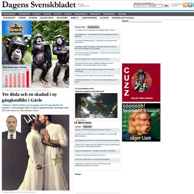 Dagens Svensk startsida 2023