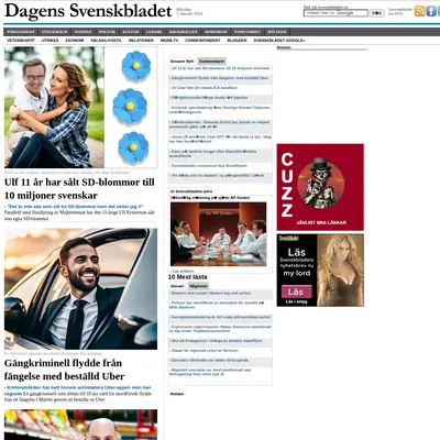 Dagens Svensk startsida 2024