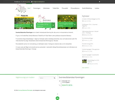 Svensk Botanisk Tidskrift startsida 2016