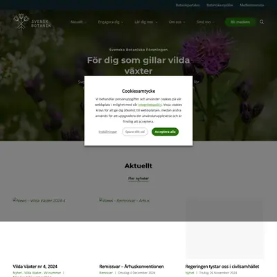 Svensk Botanisk Tidskrift startsida 2025