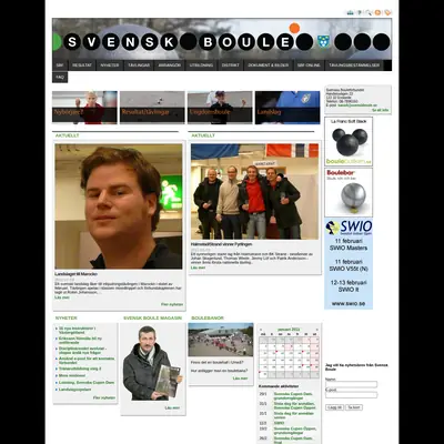 Svensk Boule startsida 2011