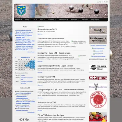 Svensk Boule startsida 2015