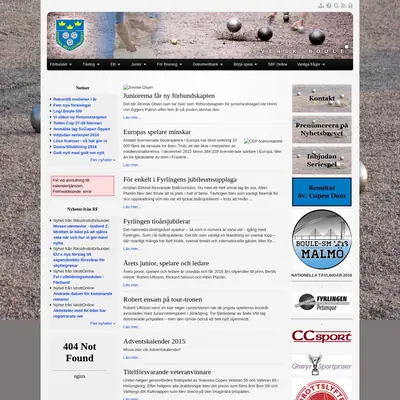 Svensk Boule startsida 2016