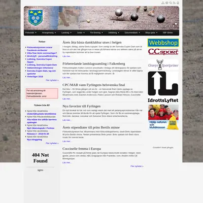 Svensk Boule startsida 2018