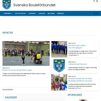 Svensk Boule startsida 2024