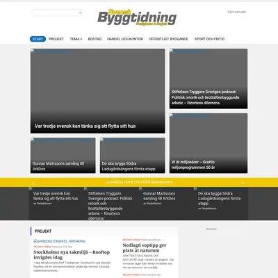 Svensk Byggtidning startsida 2015