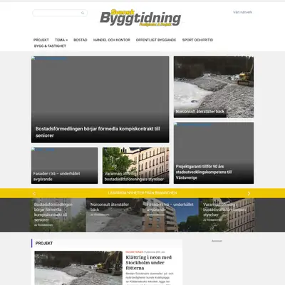 Svensk Byggtidning startsida 2016