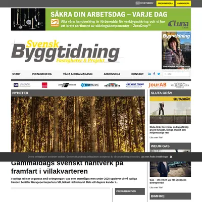 Svensk Byggtidning startsida 2021