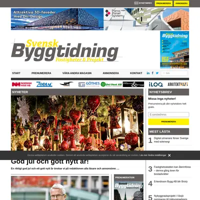 Svensk Byggtidning startsida 2023