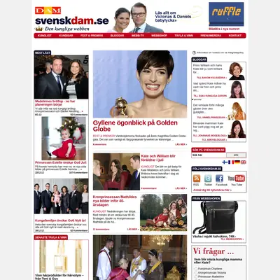 Svensk Damtidning startsida 2013