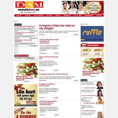 Svensk Damtidning startsida 2014