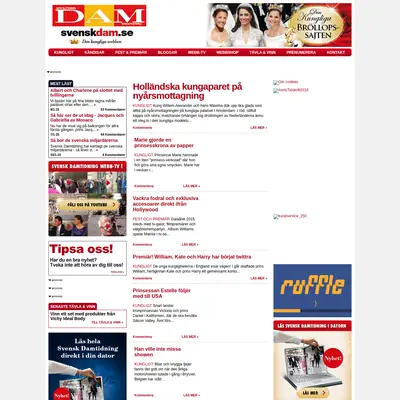 Svensk Damtidning startsida 2015