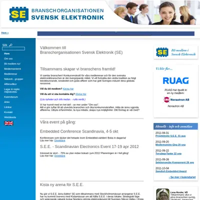 www.svenskelektronik.se startsida 2010