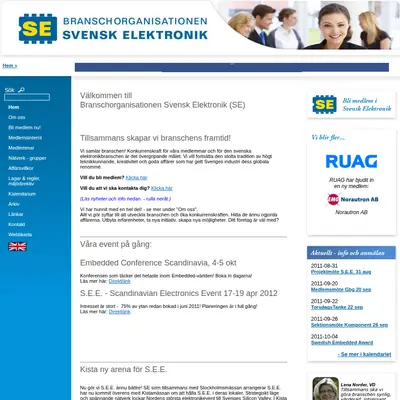 www.svenskelektronik.se startsida 2011